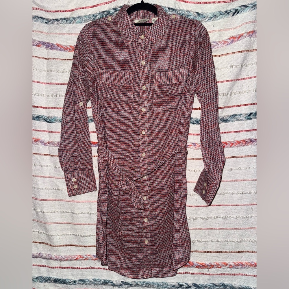 Anthropologie 11:1 Tylho -‎ Blue and Red Dress with Pockets - Small - NWOT